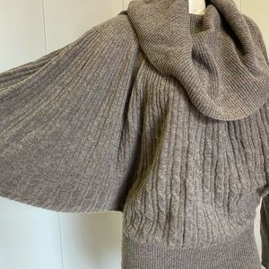 Autumm Cashmere brown cowl neck 100% Pure Cashmere sweater . Sz med